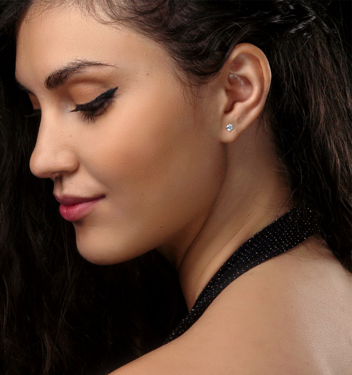 Lab Diamond Stud Earrings 0.50ct H/Si Quality in 9K Gold - 4.2mm